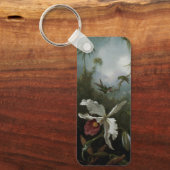 Porte-clés Colibris et orchidée blanche par Martin J. Heade (Recto)