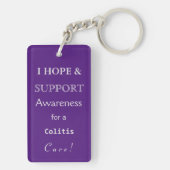 Porte-clés Colitis Angel Purple Awareness Porte - clé (Dos)