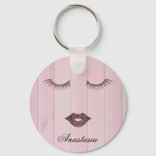 Porte-clés Coll rose doux (Recto)