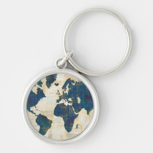 Porte-clés Collage de carte du monde (Devant)