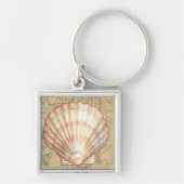 Porte-clés Collage de la carte côtière (Devant)