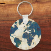 Porte-clés Collage de la carte du monde (Recto)