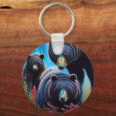 Porte-clés Collage de la famille de l'ours (Verso)