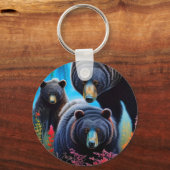 Porte-clés Collage de la famille de l'ours (Recto)