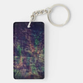 Porte-clés collage de l'art numérique de l'arbre (Dos)