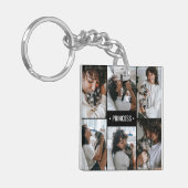 Porte-clés Collage de photos de chat Monogrammé (Devant gauche)