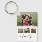 Porte-clés Collage de photos de famille personnalisé (Recto)