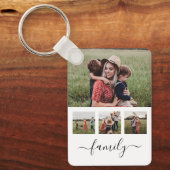 Porte-clés Collage de photos de famille personnalisé (Recto)