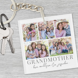 Porte-clés Collage de photos de grand-mère