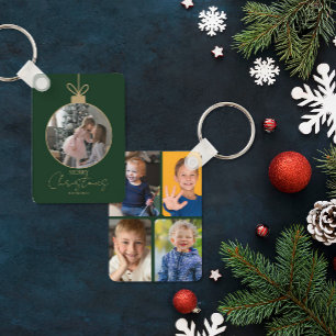 Porte-clés collage de photos personnalisé Boule de Noël Joyeu