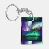 Porte-clés Collage des aurores boréales de l'Alaska (Devant gauche)