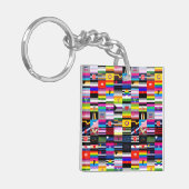 Porte-clés Collage des drapeaux de fierté (Devant gauche)