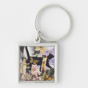 Porte-clés Collage mignon 4 de chat