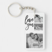 Porte-clés Collage moderne Couple Photo & Love You Beauté Cad (Devant)