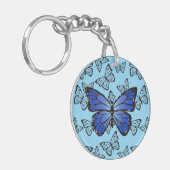 Porte-clés Collage Papillon Design Pailleté (Devant gauche)