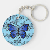 Porte-clés Collage Papillon Design Pailleté (Dos)
