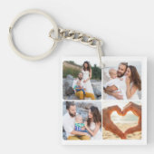 Porte-clés Collage personnalisé famille cinq photo personnali (Devant)