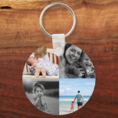 Porte-clés Collage photo circulaire (Recto)