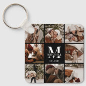 Porte-clés Collage photo de couple monogrammé | Cadeau Monogr (Recto)