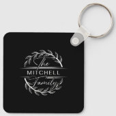 Porte-clés Collage photo de couple monogrammé | Cadeau monogr (Dos)