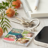 Porte-clés Collage photo de monogramme de la Marine (Devant Droit)