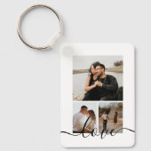 Porte-clés Collage photo et texte personnalisé (Recto)