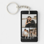Porte-clés Collage photo et texte personnalisé (Devant)