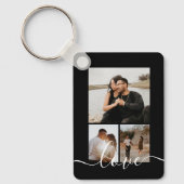 Porte-clés Collage photo et texte personnalisé (Recto)