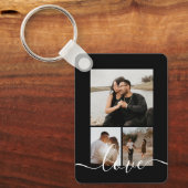 Porte-clés Collage photo et texte personnalisé (Recto)