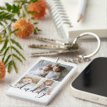 Porte-clés Collage photo et texte personnalisé<br><div class="desc">Faites un porte - clé photo personnalisé de Ricaso - ajoutez vos propres photos et texte - photo collage cadeaux</div>