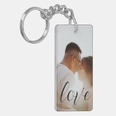 Porte-clés Collage photo et texte personnalisé (Devant gauche)