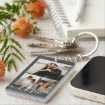 Porte-clés Collage photo et texte personnalisé<br><div class="desc">Faites un porte - clé photo personnalisé de Ricaso - ajoutez vos propres photos et texte - photo collage cadeaux</div>