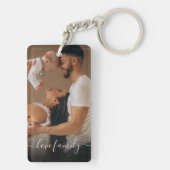 Porte-clés Collage photo et texte personnalisé Keychai (Dos)