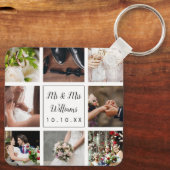 Porte-clés Collage photo Mariage personnalisé (Verso)