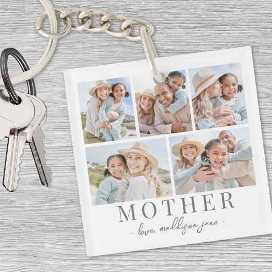 Porte-clés Collage photo mère