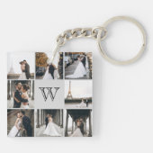 Porte-clés Collage photo monographique gris (Dos)