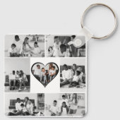 Porte-clés Collage photo noir et blanc 7 (Dos)