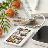 Porte-clés Collage photo personnalisé 8 (Devant droit)