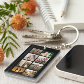 Porte-clés Collage photo personnalisé 8 (Devant droit)