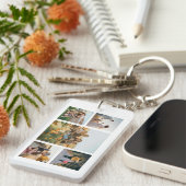 Porte-clés Collage photo personnalisé moderne (Devant droit)