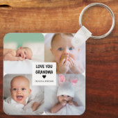 Porte-clés Collage photo personnalisé moderne Aimez-vous gran (Verso)