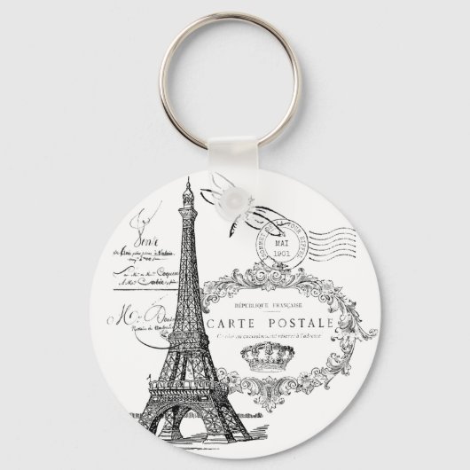 Porte-clés Collage tour Eiffel (Recto)