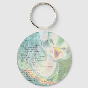 Porte-clés Collage vintage de l'Art numérique d'oiseaux