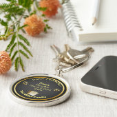 Porte-clés Collecte de fonds Black and Gold Poker (Côté)