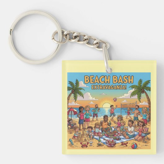 Porte-clés Collecte de plages (Devant)