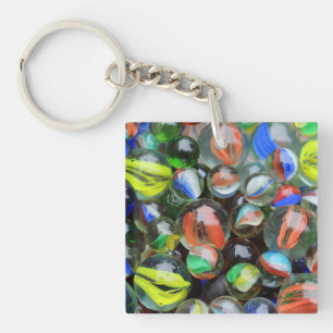 Porte-clés Collection de billes de verre