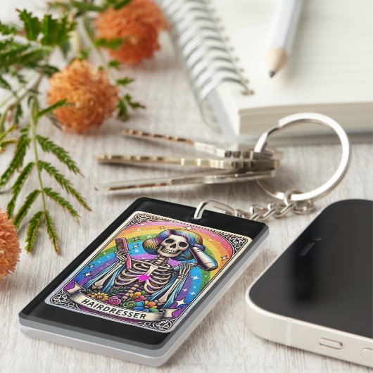 Porte-clés Collection de cartes Tarot du Coiffeur (Devant droit)