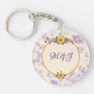 Porte-clés Collection de jardin printanier Crème