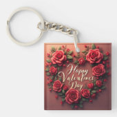 Porte-clés Collection de Luxe Fleurie Amour Moderne (Devant)