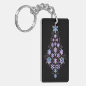 Porte-clés Collection de Noël Flocon de Neige Holographique d (Devant gauche)